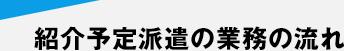 紹介予定派遣の業務の流れ